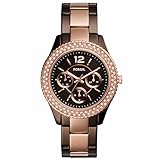 Fossil Damen Analog Quarz Uhr mit Edelstahl Armband ES4079
