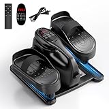 MOMODA Mini Elektrischer Crosstrainer, Untertisch Ellipsentrainer für Zuhause,Display, 12 Geschwindigkeiten, Leise & Tragbar Pedaltrainer für Senioren und Erwachsene