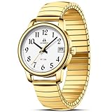 LN LENQIN Damen Uhren Damen Uhr Edelstahl Wasserdicht Uhren für Frauen Analog Quarz Armbanduhr Expansion Band