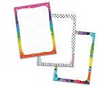 Schreibblock Blöcke Kindermotiv Tiere Notizblöcke mit Linien für Mädchen Briefblock Notizblock liniert 3er Set (3 Blöcke: Glitzer, Punkte, Muffins mit je 25 Blätter in A5-Format)