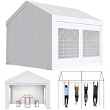 Devoko Pavillon 3x4,Partyzelt 3x4 Wasserdicht Stabil,Pavillon mit 170g PE-Plane,Metall Gestell Gartenzelt,UV-Schutz 50+Große Luxus Hochzeitszelt Festzelt,Zelt Weiß