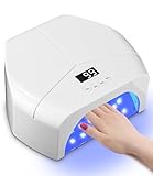 jutyum 298W UV Lampe für Gelnägel, UV nagellampe, Nagel Lampe mit 4 Timern, LCD-Display, Sensor, Abnehmbarer Basis, UV Lampe für Gelnägel, Nageltrockner,UV Lampe für Shellac Nägel, Weiß