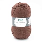 Gründl Big Mamma uni (Strick- & Häkelgarn mit wollähnlichem Charakter aus 100 % Polyacryl, 400 g / 1040 m, Nadelstärke: 3,5 - 4,5, 1 x 400 g), cappucino, 29 x 16 x 12 cm