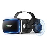 FIYAPOO VR Brille HiFi Kopfhörern,HD 3D Virtual Reality für Filme & Spiele,Leicht und Komfortabel,Kompatibel mit 4,7-6,6 Zoll Android & iPhone Smartphones,Weihnachten Geschenk für Kinder und Familie