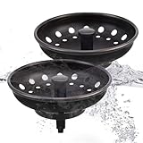 shpuuyy Spülenablauf Sieb - 2 Teile 32-Loch Ablaufsieb Mit Stöpsel | Wiederverwendbarer Siebeinsatz Als Auffänger - Für Küche Bad Dusche Sowie Haushalt Gastronomie Restaurant Catering Und