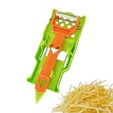 Gemüsehacker - Gemüseschredder | Gemüseschneider Für Würfel, Stifte, Scheiben, Streifen & Viertel | Handgehaltene Gurken-Gemüsereibe, Zwiebelschneider Aus Kunststoff Grau Aus Edelstahl