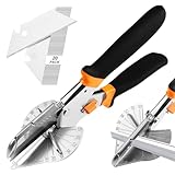 Qibivfo Gehrungsschere mit 20 Ersatzklingen – Multifunktionale Winkelschere 45–135° für präzisen Schnitt von Kunststoff, Gummi & Holz
