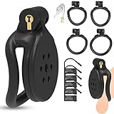 BDSMAGE Sex Spielzeug für die Männer,Flat Chastity Cage Male small,Peniskäfig,Keuschheitskäfig Herren,Keuschheitsgürtel für Herren,Cock Cage Penis Cage aus 3D Drucken (B)