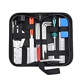 Gitarren-Reparaturset, Bass-Wartungswerkzeuge, Musikinstrument-Set, kompletter Saitenversteller mit Aufbewahrungstasche, für Heimstudio, Praxis, Gitarren-Bass, 20 x 10 x 2 cm