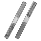 GOURIDE 2 x 4-Wege-Holzraspelfeile und runde Raspel, halbrund, flache Holzraspel, Set zum Schärfen von Holz und Metallwerkzeugen