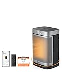 Dreo Smarter Heizlüfter Energiesparend Leise, 1500W PTC Kerarmik Heizung mit Thermostat, 3 Modi, 70° Oszillation, WLAN Alexa & Google Assistant Elektroheizung, Überhitzungs-Kippschutz, Heater314S