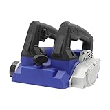 JAYEUW Elektrische Wandhobelmaschine 1300W Handhobelmaschine Tragbare Mauerfräse Putzfräse Elektrohobel mit Griff und Werkzeugkasten Einstellbare 1-4mm Hobeltiefe 15cm Breite (Blau)
