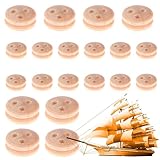 Générique Riemenscheiben-Blöcke aus Holz | Small Model Shipways Blocks | 20X Tragbares Schiffsmodell-Bausatz, Holz-Segelboot Modellzubehör für Männer, Frauen