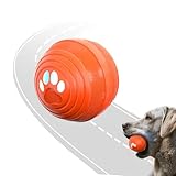 Songsier Interaktiver Hundeball Hundespielzeug mit Automatischer Rollfunktion der Hundeball ist aus Naturkautschuk mit LED Licht und Schnell Aufladbar