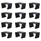 suaywo 12 Stück schwarze Rattan-Möbel-Clips, Sektionalverbinder für Rattan-Stühle, Korbmöbel, Stuhl-Verschlüsse, Clips, Möbelausrichtungs-Clips, für Rattanstühle, Gartenmöbel, Couch-Möbel
