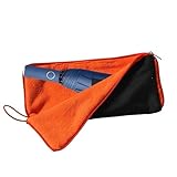 Bag-C-CHENILLE Faltbarer Regenschirmhalter, Handtrockner, mit Reißverschluss | schnell trocknende Regenschirmtasche | Lange Handtücher für Autos, Zuhause, Outdoor