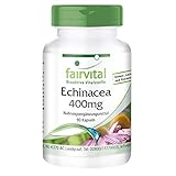 Echinacea Kapseln - 400mg Echinacea purpurea Pulver pro Kapsel - HOCHDOSIERT - VEGAN - 90 Kapseln