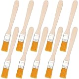 10 Stück Pinsel Klein,Flachpinsel,Pinsel Lack Pinsel,Kleine Pinsel,Kleine Pinselset,Pinsel Flache Borstenpinsel 14cm lang Fensterpinsel mit Holzgriff Lasurpinsel für Kunst Malerbedarf Malerei DIY