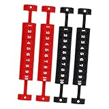 Yardwe 4 Stück Denkspiel tischfußball Fußball Score Zähler Score-Zähler für Foosball Hockey-Torwart Fußballtisch-Ergebniszähler Shuffleboard-Score-Keeper-Spiel Wertungstafel Plastik pp