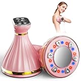 6-in-1-Kavitationsgerät Anti-Fett-Massagegerät, manuelles Massagegerät mit Ultraschall-RF, EMS, rotem/blauem Licht und Vibrationsfunktionen, geeignet für Gesicht und Körper