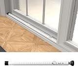 Schiebetür-Sicherheitsstange 45,7 cm - 129,5 cm, verstellbare Schiebetürverriegelung, Sicherheitsstange für Fenstersicherheit, innen für Schiebetür, Zuhause, Wohnung, einbruchsicher, Weiß