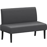 Yaheetech Küchensofa 2-sitzer Sitzbank Polstersofa aus Cordstoff Doppelsofa ohne Armlehnen Stoffsofa Loungesofa fürs Wohnzimmer/Eingangsbereich/Büro, Grau