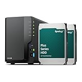 Synology DS225+ 2-Bay Diskstation NAS (Intel Celeron J4125 4-Core 2.0 GHz 2GB DDR4 RAM 2xRJ-45 1GbE LAN-Port) 8 TB Bundle mit 2X HAT3300-4T