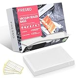 Vakuumierbeutel FRESKO Vakuumbeutel 15x25cm / 100 Profi- Folienbeutel, für alle Vakuumierer, BPA-frei, Eingeprägte Luftrillen, Extrahierbares Verpackungsdesign, Sous Vide Gefrierbeutel