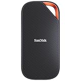 SanDisk Extreme PRO mit USB4 2 TB (portable SSD, bis zu 3.800 MB/s Lesegeschwindigkeit, robustes Design mit IP65, kompatibel mit USB-C & Thunderbolt, Silikonhülle & Aluminiumgehäuse)
