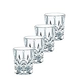 Nachtmann, 4-teiliges Schnapsgläser-Set, Stamper/Shotglas, Kristallglas, 55 ml, Noblesse, 100694, Kristall Klar