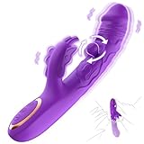 Dildo Vibrator Sex Spielzeug für die Frau, G Punkt Vibratoren mit Klitorisstimulation für Frauen mit 10 Rotationsmodi 7 * 7 VibrationModi, Vibratorensets für Frauen Klitoris Stimulator für Sie