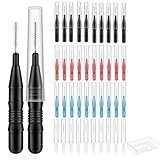 100 Stück Interdentalbürsten, weiche Zahnseidebürste, Mini-Zahnseide-Sticks für Zahnspangen, Mundreinigung (4 Farben)