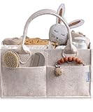Baby-Windel-Caddy Organizer Kinderzimmerkorb – Babykorb, Geschenkzettel für Babyparty-Liste, Muss für Babys, Essentials, neutrales Baby für Neugeborene, Jungen, Kinderzimmer, Dekoration oder Mädchen