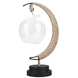 knitting machine Rustikale Kupferdraht-Laternen Mit 20 LEDs, Handgefertigt Mit Hanfseil Und Nachtlicht aus Eisen Für Gemütliche Schlafzimmer- Und Wohnzimmerdekoration(blaues Licht)