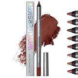 Wonderskin Lippenkonturenstift - 360 Contour Lipliner, langanhaltender, anspitzbarer Lippenstift, wasserfest und wischfest, brauner Lippenkonturenstift (Mahogany)