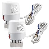 Elektrischer Thermischer Stellantrieb, 2 Stück Stellantrieb Fussbodenheizung, Ac230v, M30 * 1,5, Stellmotor Fussbodenheizung, Thermischer Stellantrieb Stromlos Geschlossen Für Fußbodenheizung Krümmer