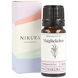 Nikura | Maiglöckchen-Duftöl – 10 ml | Perfekt für die Seifen- und Kerzenherstellung, Wachsmelts, Diffusoren für Zuhause, Aromabrenner | Ideal zur Nutzung in Badebomben, Parfümduft, Kerzenduft | Vegan