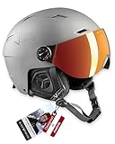 BLACK CREVICE Skihelm mit Visierr Kirchberg Gun Metal, M (54-57cm)…