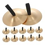ANDRESLAD Kupfer Fingerzimbeln 5cm 12 Stück Handbecken Musikinstrument für Musikunterricht Tanz und Party Klare Klangqualität Leicht und Robust