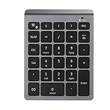 KVSERT Bluetooth Wireless Numerische Tastatur 28 Numpad Digitale Tastatur Nummernblock für Buchhaltungsteller Windows Laptop