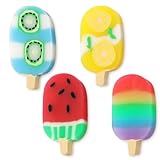 COLOFALLA 4 Stücke Radiergummi Set Radiergummi Kinder Lustige Radiergummi Schulkind Geschenk Einschulung Geschenk Einschulung Geschenk Eis Radiergummi (Eis)