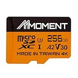 MMOMENT 256 GB Micro SDXC-Karte, A2, UHS-I, U3, V30, Klasse 10 kompatibel, Lesegeschwindigkeit bis zu 160 MB/s, Schreibgeschwindigkeit bis zu 120 MB/s, SD-Adapter im Lieferumfang enthalten