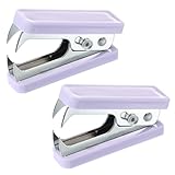 PATIKIL Acryl-Heftklammerentferner, 2 Stück, robuster Heftklammerabzieher zum Entfernen von Klammern, Mini-Heftklammerabzieher mit Schloss für Büro, Schreibtisch, Zuhause, Desktop-Zubehör, Lila