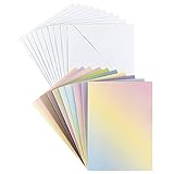 Ideen mit Herz Grußkarten-Set mit Umschlägen | 10 Motiv-Karten | blanko | bunt | neutral | ideal für Glückwünsche zum Geburtstag, Hochzeit,uvm. | Din B6 (Farbverlauf pastell)