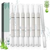 6 Stück Nail Care Pen, Das Original mit Nagelfeile, Nagelöl Stift, Angereichert mit Natürlichen Inhaltsstoffen wie Teebaumöl, Vitamin E und Aloe Vera
