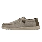HEYDUDE - Wally Sox Herren - Slip on Schuhe - Mokassin Stil, Beige, 45 EU