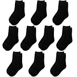 WERPOWER Jamegio 10/20 Pairs Boys Athletic crew Socks Toddler Boys Girls Breathable Soft Cotton Socks