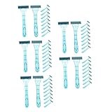 Ipetboom 5 Sätze Rasierer Haarschneider Für Den Körper Wasserdichter Haarschneider Körperhaarschneider Rasiermesser Liefern Trimmer Für Frauen Blue Rostfreier Stahl 20 Stück * 5