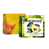 Yamusa Avocado Soap, 100 g Avocado Seife Handgemacht, Natürliche Avocado Duftseife, Avocado Öl Handgemachte Seife Stück zur Tiefenreinigung und Pflege, Avocado Soap für Gesicht und Körper