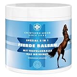 Cristinenmoor Pferde Balsam mit Teufelskralle 500ml, Das Original, hochdosiert Pferdesalbe für Menschen, Massage Creme für Muskeln und bei Verspannungen, für Sportler, kühlend, vegan